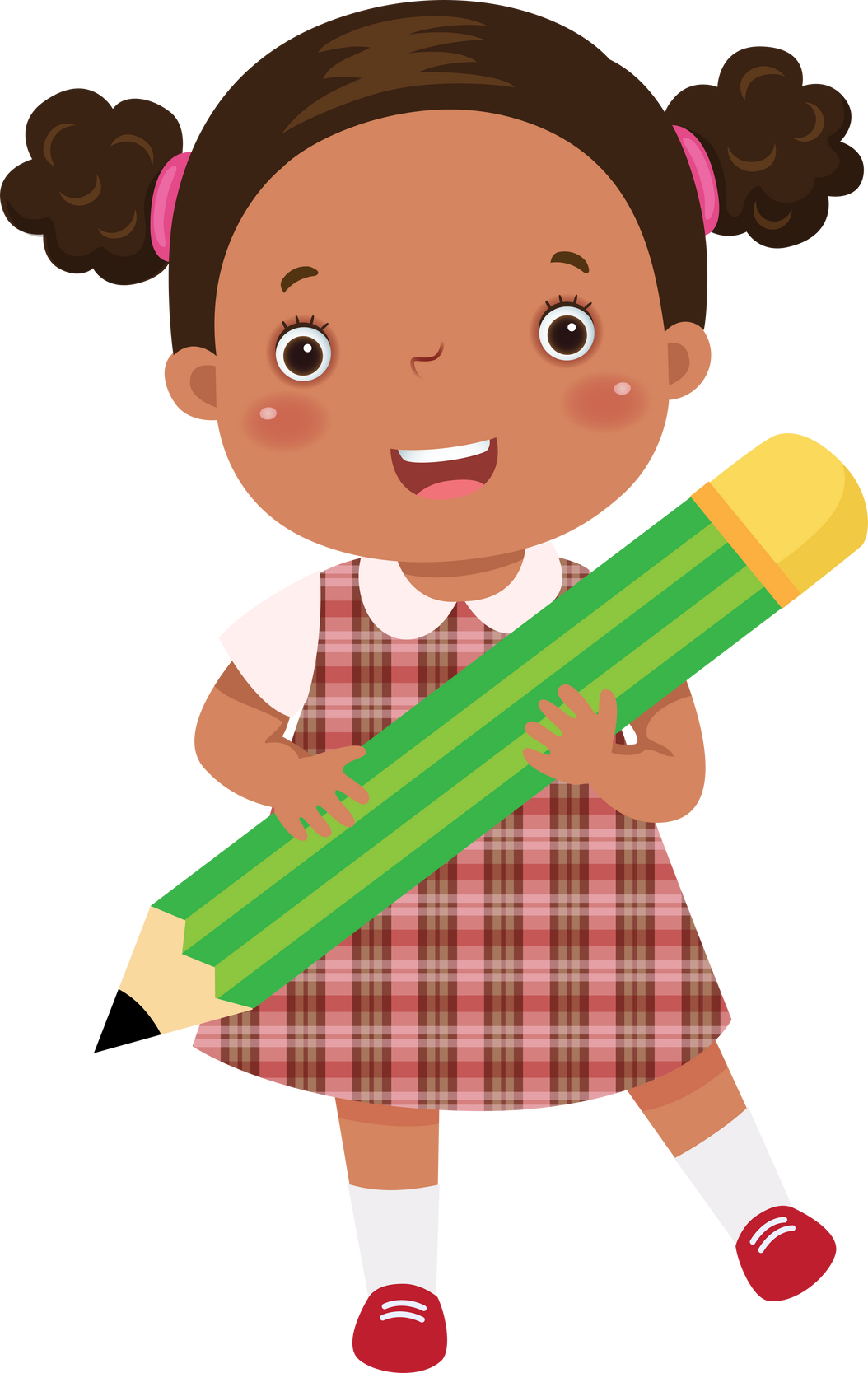 Girl Student Holding a Pencil